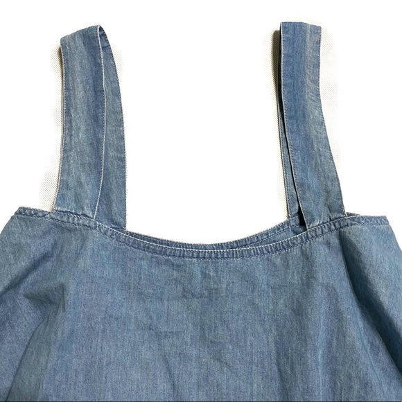 Forever 21 Frayed Chambray Crop Top - Picture 7 of 7